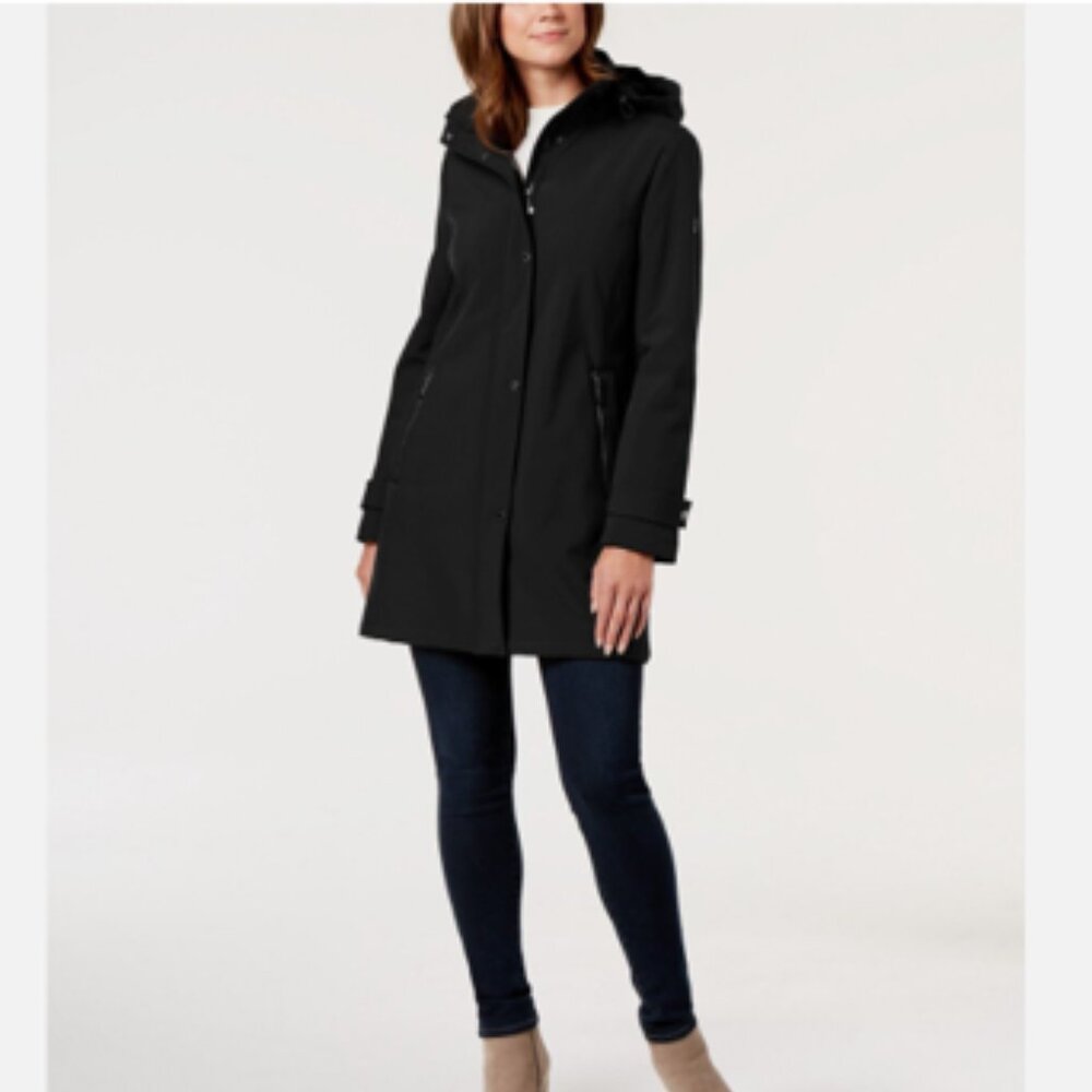 Calvin Klein Hooded Raincoat Black Size XS